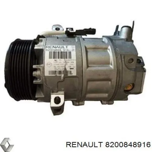 Compresor de aire acondicionado 8200848916 Renault (RVI)