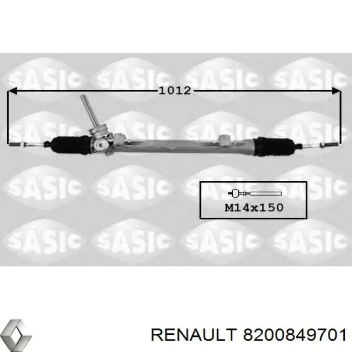 Реечный рулевой механизм Renault (RVI) 8200849701 цена, от 306.77 USD