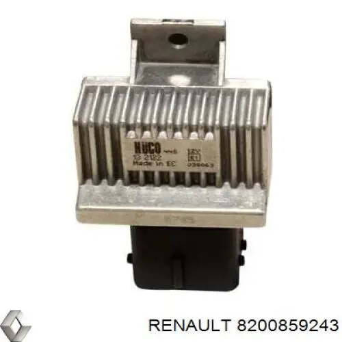 Relê das velas de incandescência 8200859243 Renault (RVI)
