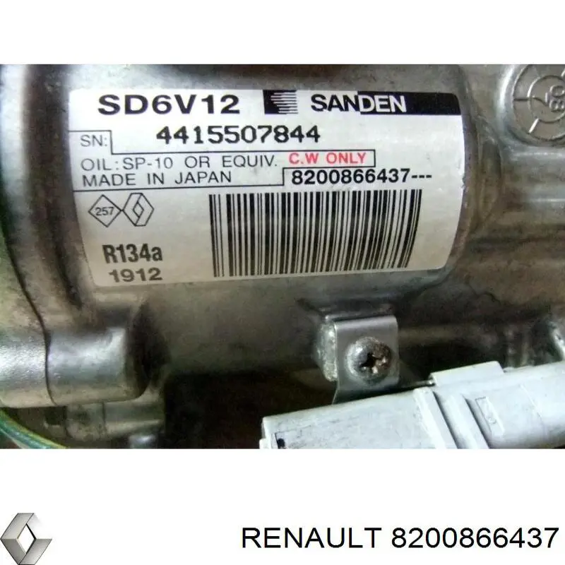 Compressor de aparelho de ar condicionado Renault (RVI) 8200866437 preço, a partir de 88,16 USD