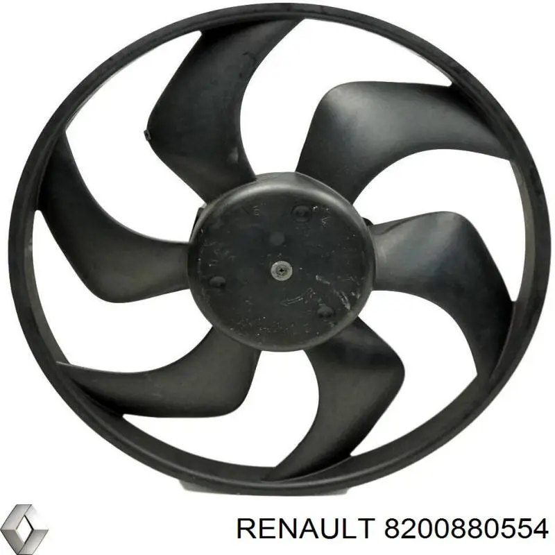 Диффузор вентилятора в сборе с мотором и крыльчаткой 8200880554 Renault (RVI)