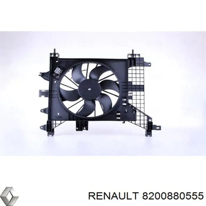 8200880555 Renault (RVI) диффузор радиатора охлаждения, в сборе с мотором и крыльчаткой