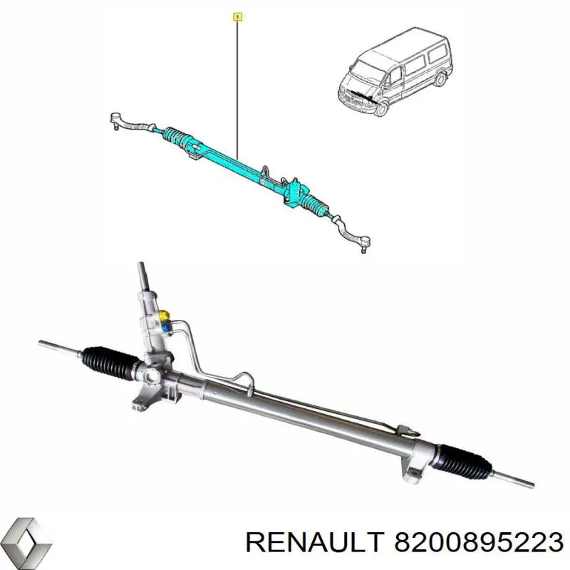 Купить 8200895223 Renault (RVI) Рулевая рейка