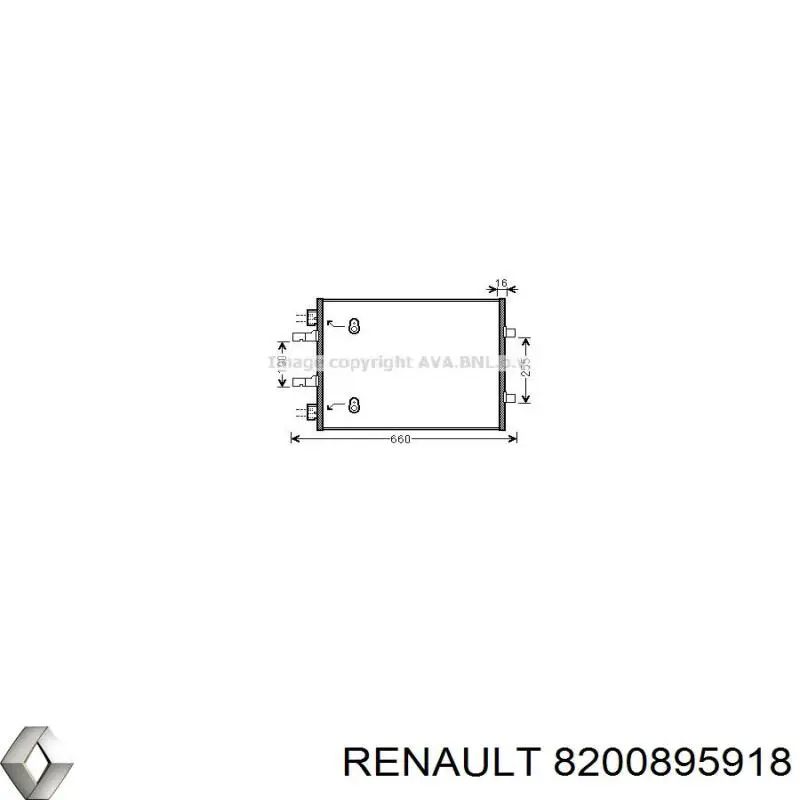 Купить 8200895918 Renault (RVI) Радиатор системы охлаждения кондиционера