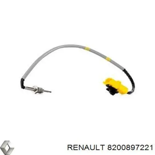 8200897221 RENAULT Sensor de temperatura, gas de escape, antes de turbina original y equivalente