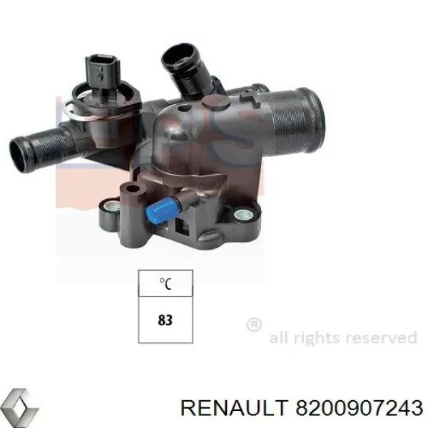 Купить 8200907243 Renault (RVI) Корпус термостата