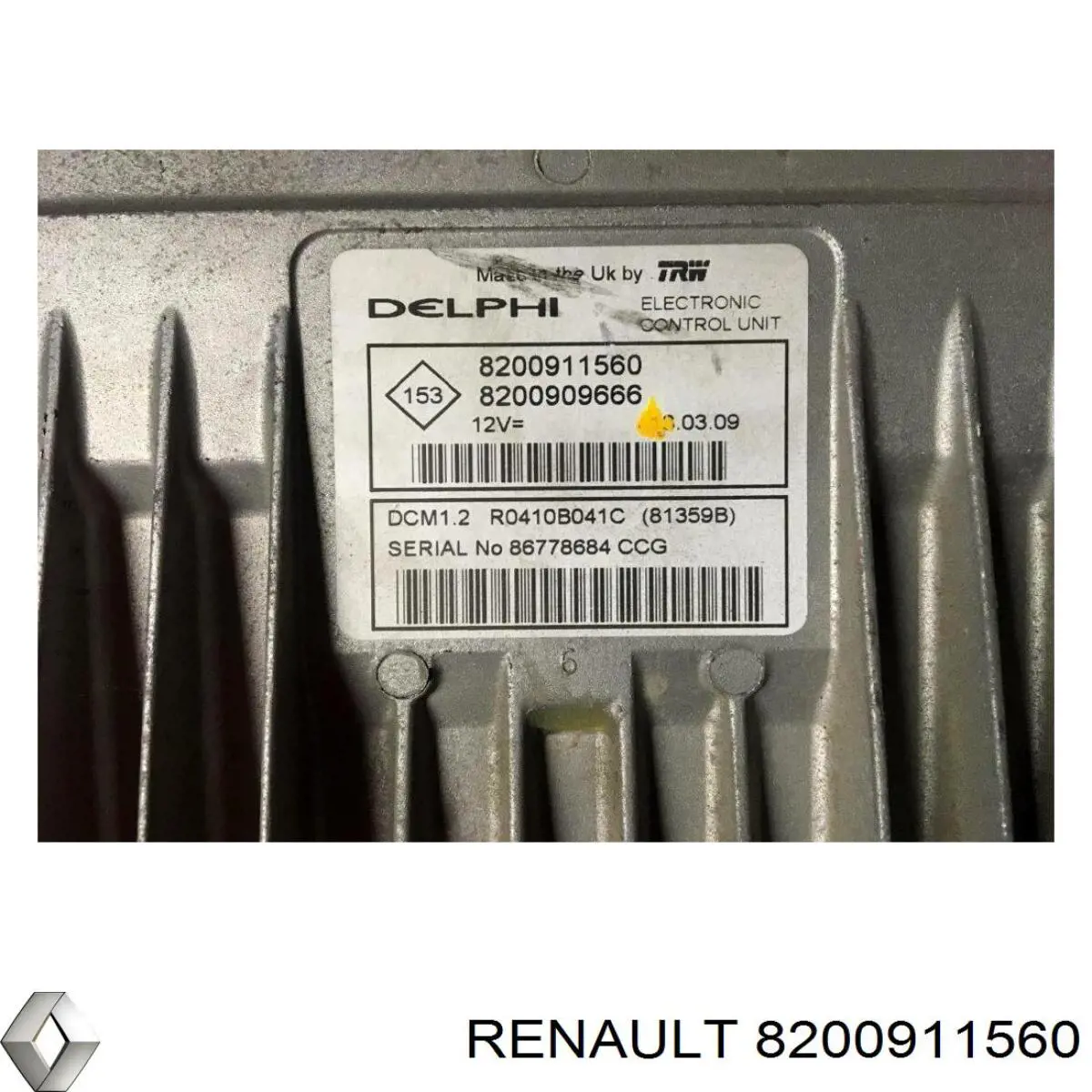 Блок управления двигателем 8200911560 Renault (RVI)