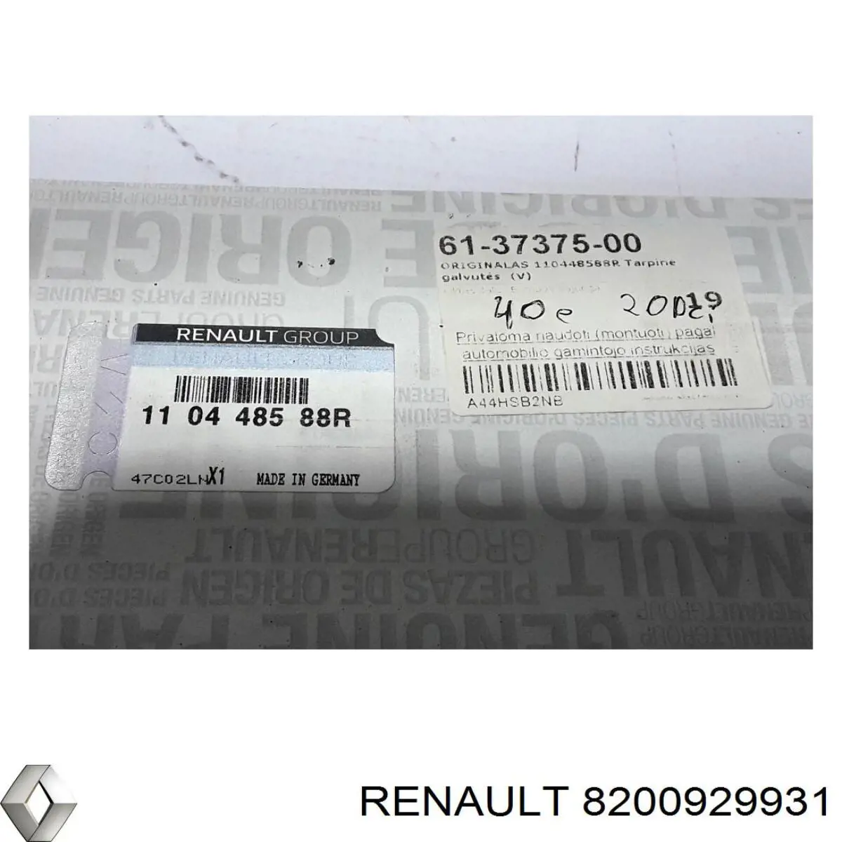 8200929931 Renault (RVI) прокладка гбц