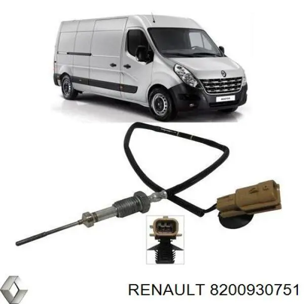Датчик температуры выхлопных газов перед турбиной Renault (RVI) 8200930751 цена, от 129.61 USD
