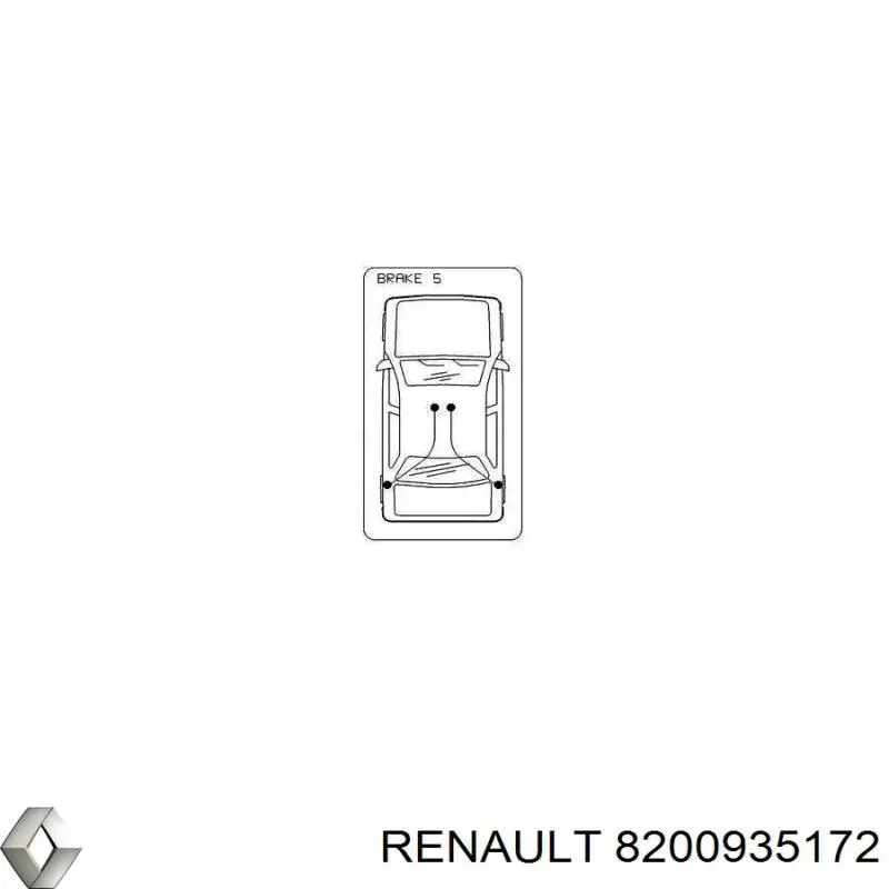 Задний трос ручника 8200935172 Renault (RVI)