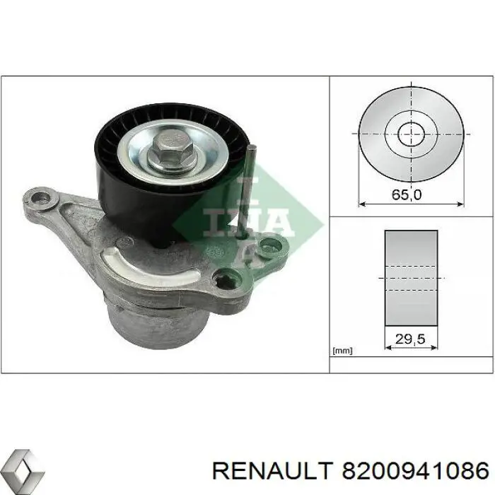 Клиновый ремень Renault (RVI) 8200941086 цена, от 22.80 USD