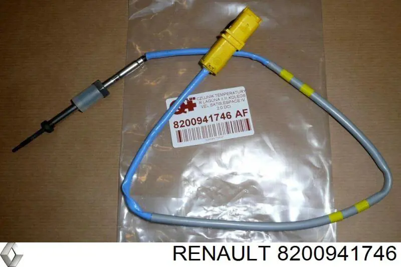 Sensor de temperatura, gas de escape, antes de turbina 8200941746 Renault (RVI)