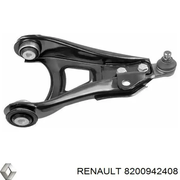 8200942408 Renault (RVI) braço oscilante inferior direito de suspensão dianteira