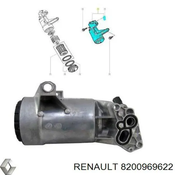 Корпус масляного фильтра Renault (RVI) 8200969622 цена, от 28.72 USD
