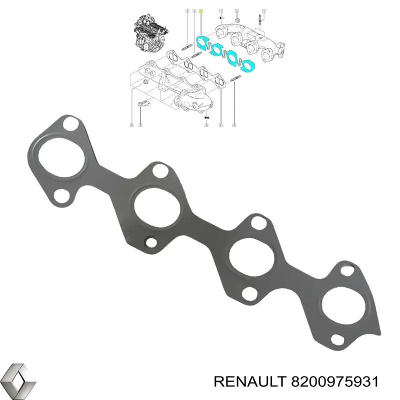 Прокладка коллектора выпускного Renault (RVI) 8200975931 цена, от 16.02 USD