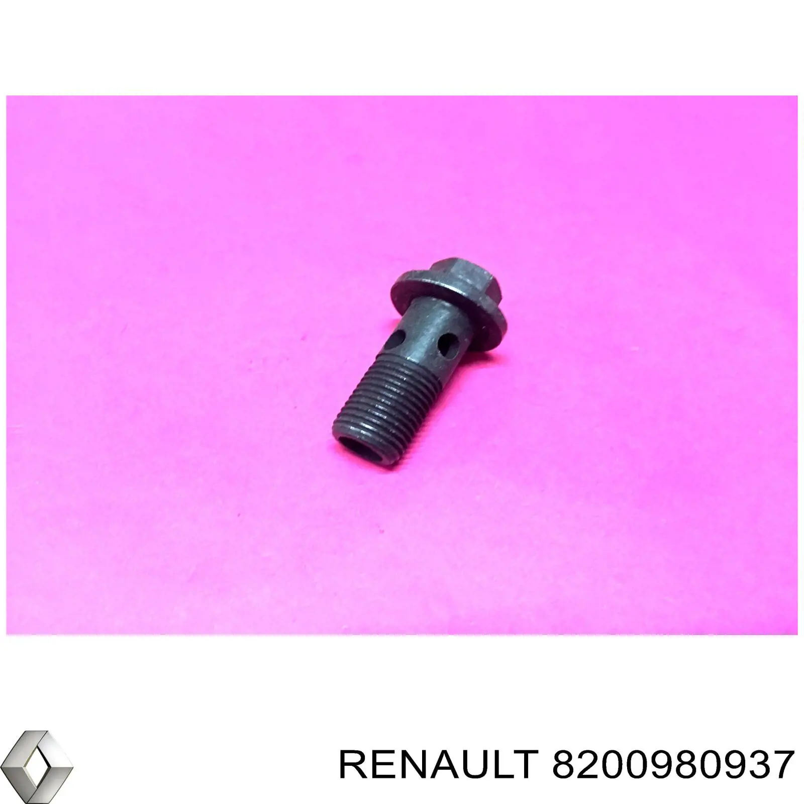 8200980937 Renault (RVI) parafuso de tubo de turbina de fornecimento de óleo