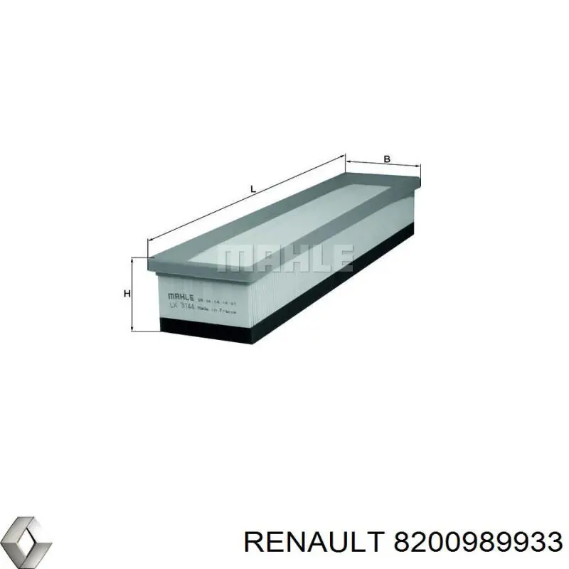Compre 8200989933 Renault (RVI) Filtro de ar
