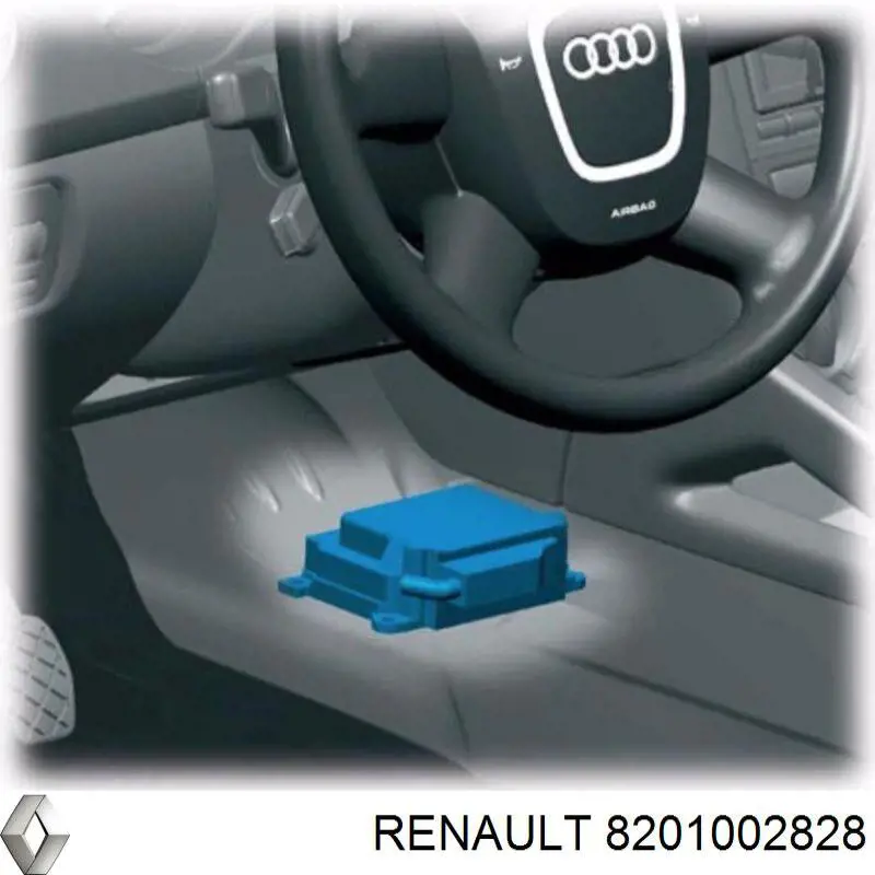 8201002828 Renault (RVI) módulo processador de controlo da bolsa de ar (centralina eletrônica airbag)