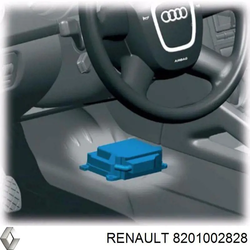 Модуль-процессор управления подушкой безопасности (ЭБУ AIRBAG) 8201002828 Renault (RVI)