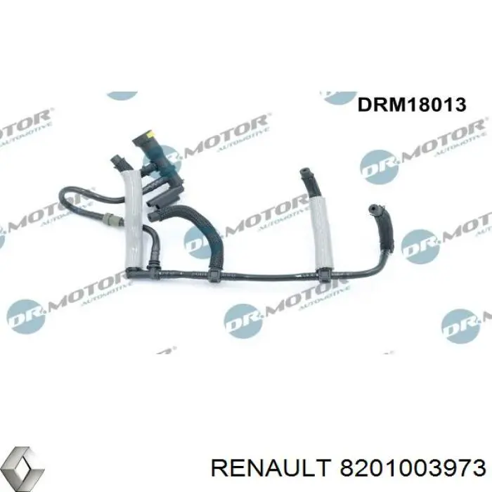 Трубка топливная, обратная от форсунок Renault (RVI) 8201003973