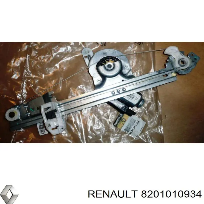 8201010934 Renault (RVI) mecanismo de acionamento de vidro da porta traseira direita