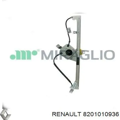 8201010936 Renault (RVI) mecanismo de acionamento de vidro da porta dianteira direita