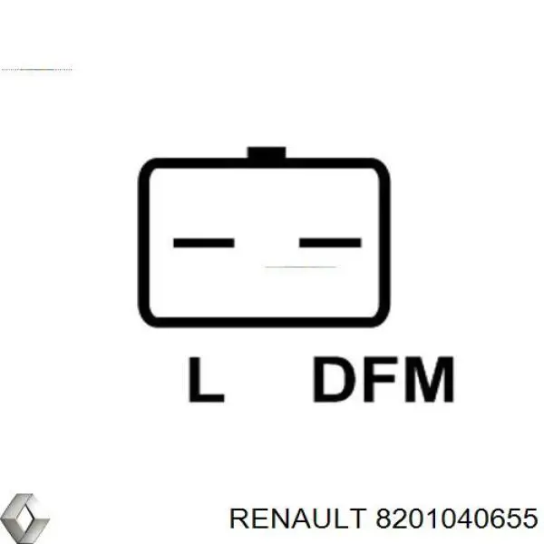 Автомобильный генератор Renault (RVI) 8201040655 цена, от 77.79 USD