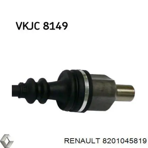 8201045819 Renault (RVI) semieixo (acionador dianteiro direito)
