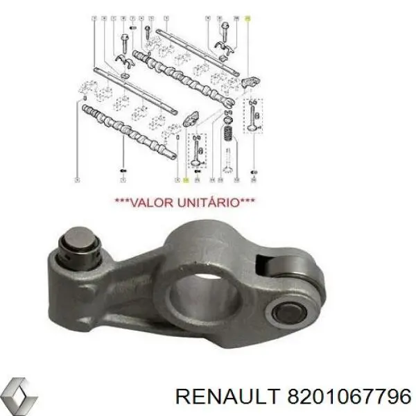 Рокер клапана Renault (RVI) 8201067796 цена, от 17.85 USD
