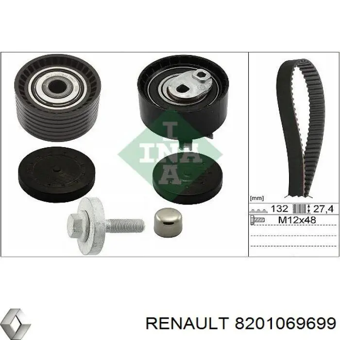 ГРМ ремни Renault (RVI) 8201069699