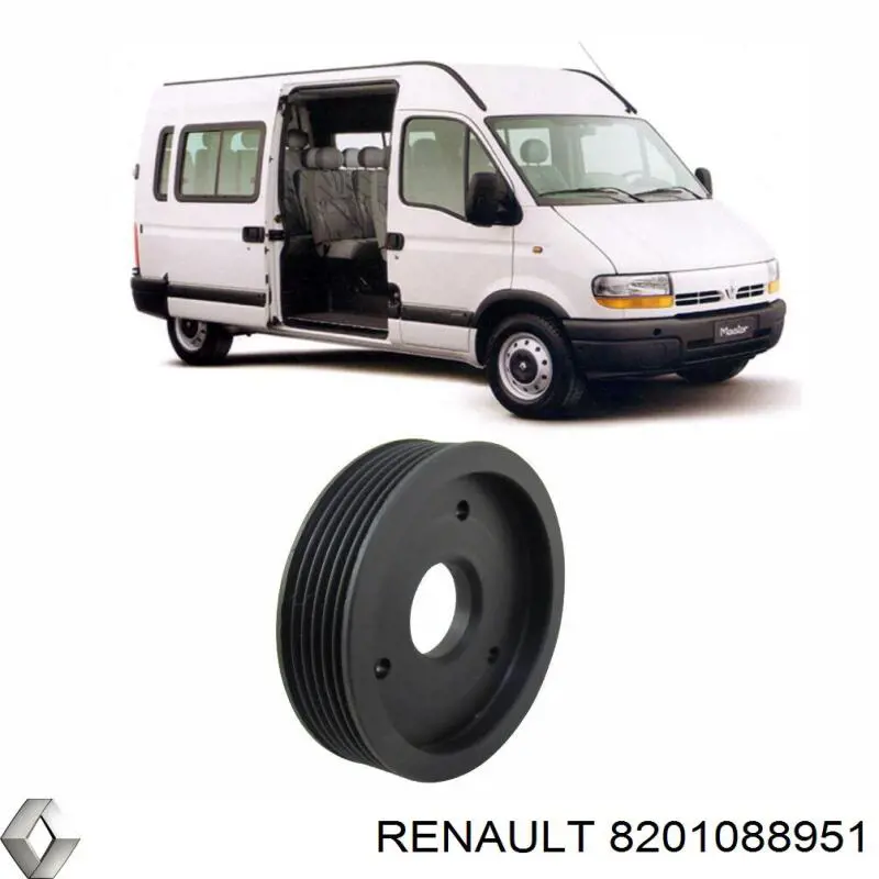 Шкив насоса гидроусилителя руля Renault (RVI) 8201088951