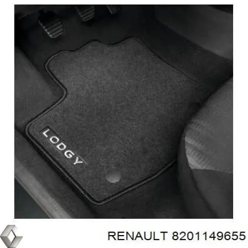 Tapetes dianteiros + traseiros, kit para Renault LODGY 