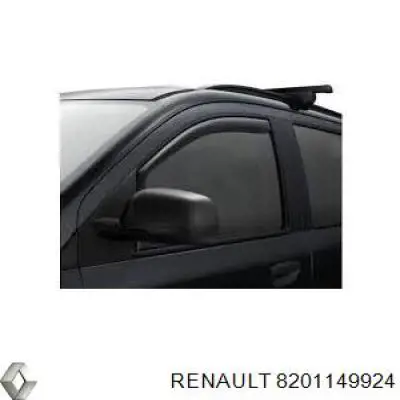 Дефлектор окон на стекло двери, комплект 2 шт на Dacia Lodgy JS