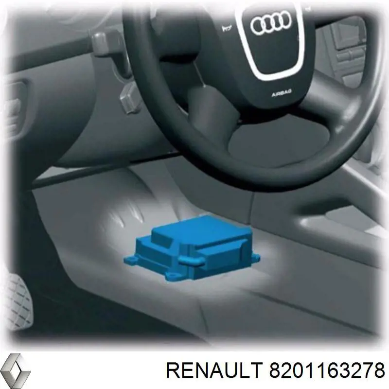 8201002828 Renault (RVI) модуль-процессор управления подушкой безопасности (эбу airbag)