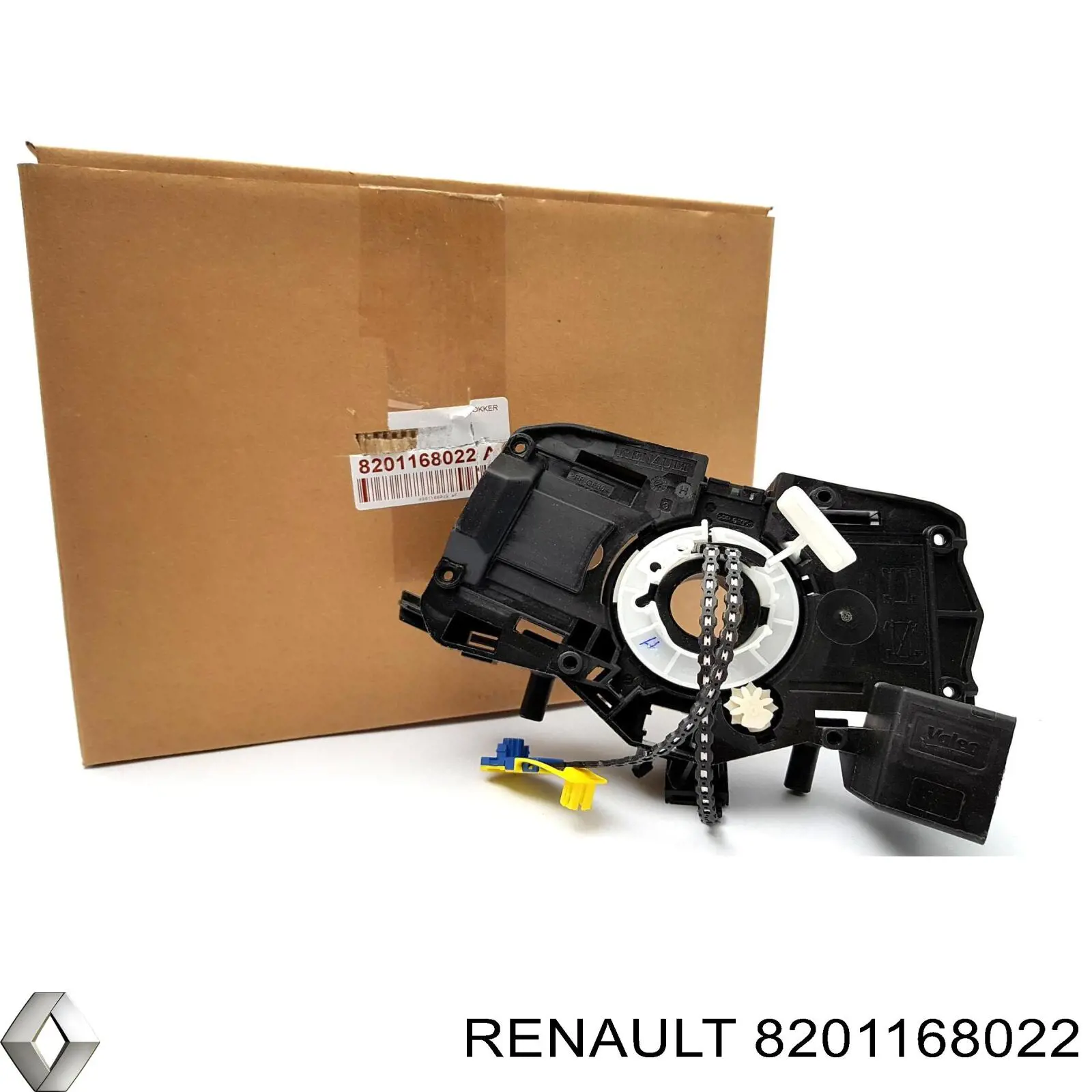 8201168022 Renault (RVI) anel airbag de contato, cabo plano do volante