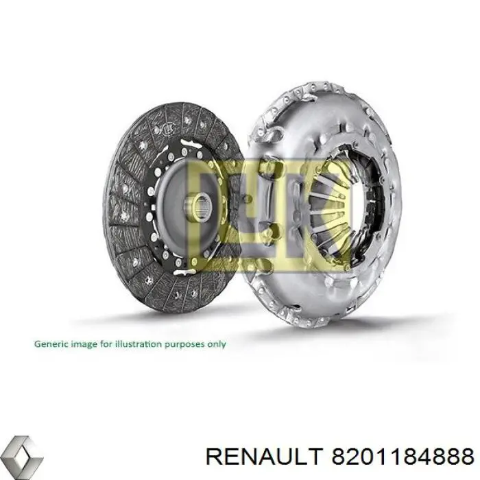 8201184888 Renault (RVI) kit de embraiagem (3 peças)