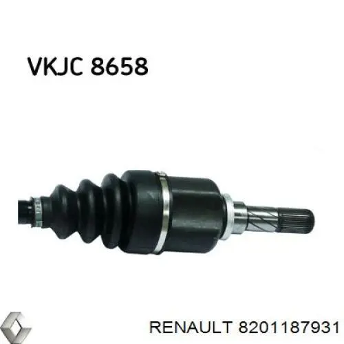 8201187931 Renault (RVI) semieixo (acionador dianteiro esquerdo)