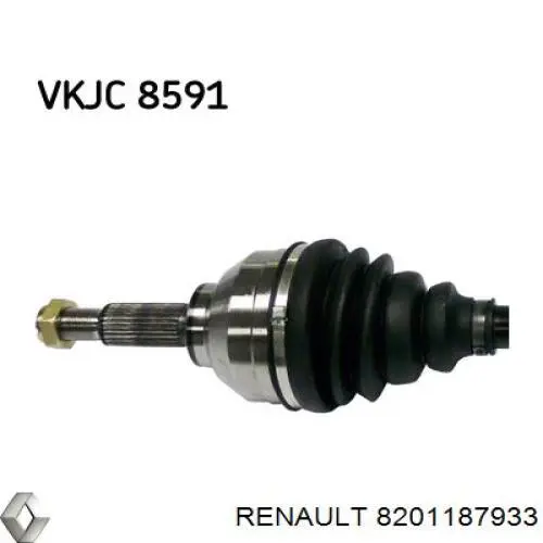 Левая полуось 8201187933 Renault (RVI)