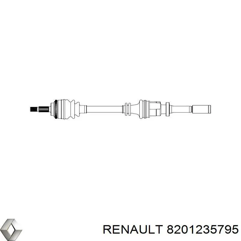 Полуось (привод) передняя правая 8201235795 Renault (RVI)