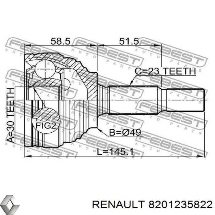  8201235822 Renault (RVI)