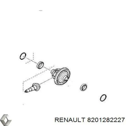Ремкомплект кулисы КПП Renault (RVI) 8201282227