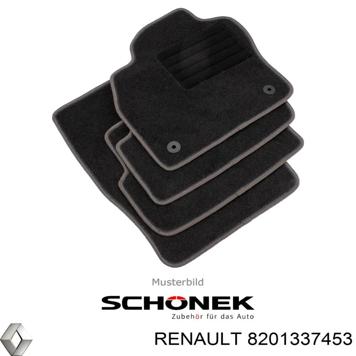 Комплект ковриков Renault (RVI) 8201337453 цена, от 62.32 USD
