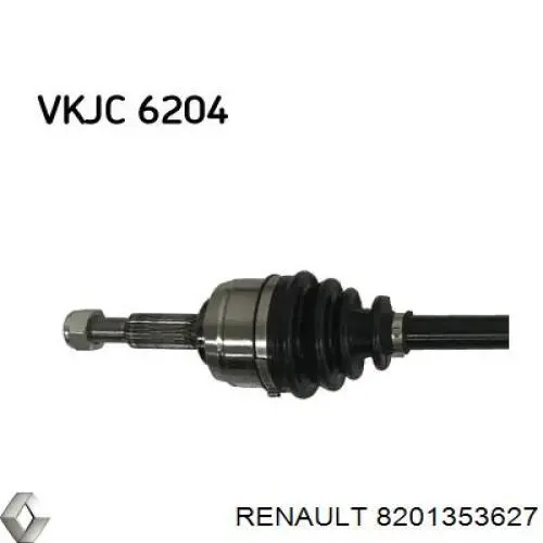 8201353627 Renault (RVI) полуось (привод передняя левая)