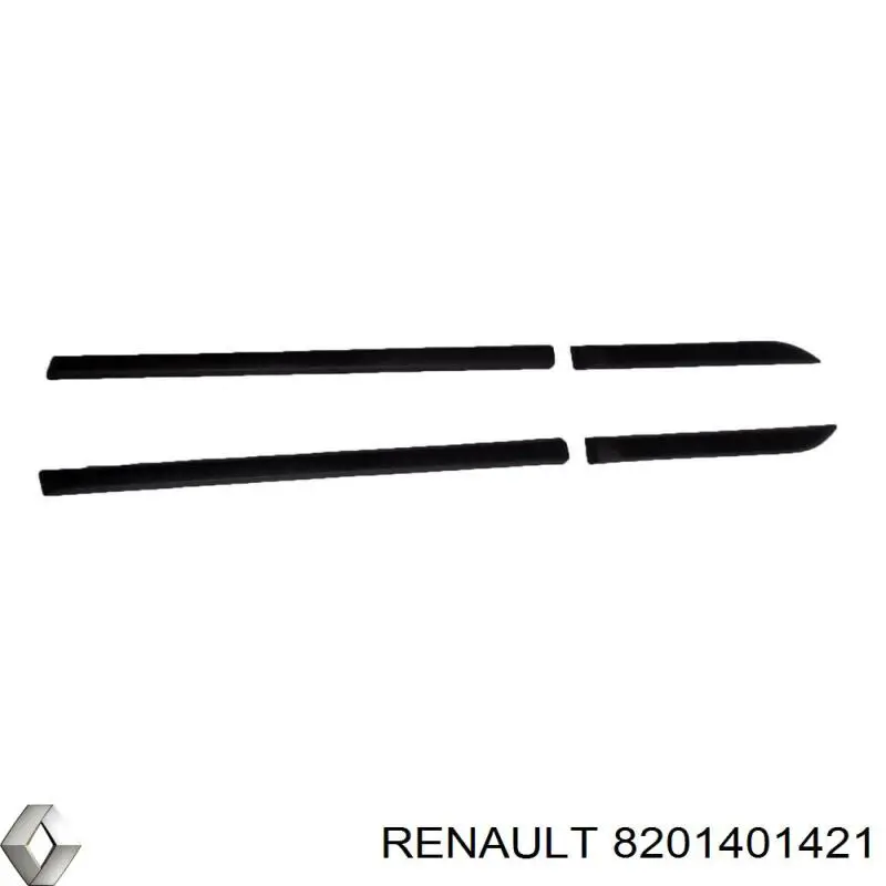 Молдинги дверей, комплект на Renault LOGAN II 