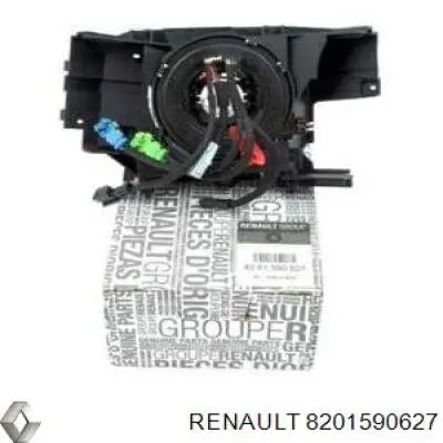Comutador instalado na coluna da direção, parte central 8201590627 Renault (RVI)