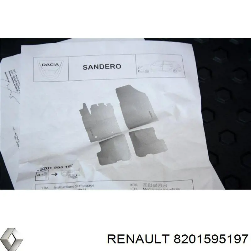 Купить 8201595197 Renault (RVI) Коврики автомобильные