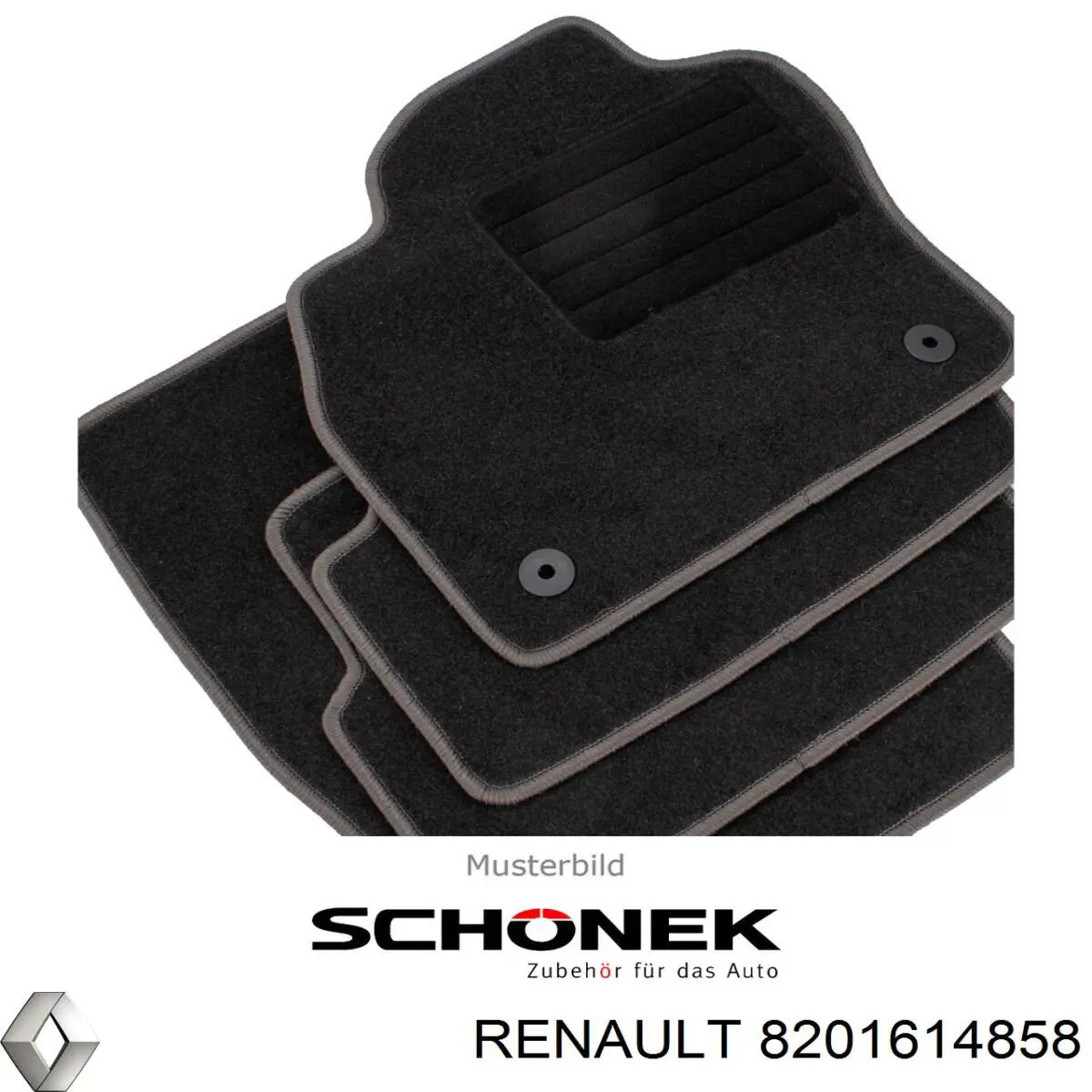 Комплект ковриков Renault (RVI) 8201614858 цена, от 106.65 USD