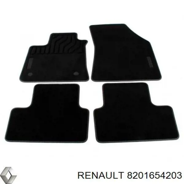 Tapetes dianteiros + traseiros, kit para Renault Megane (LV)