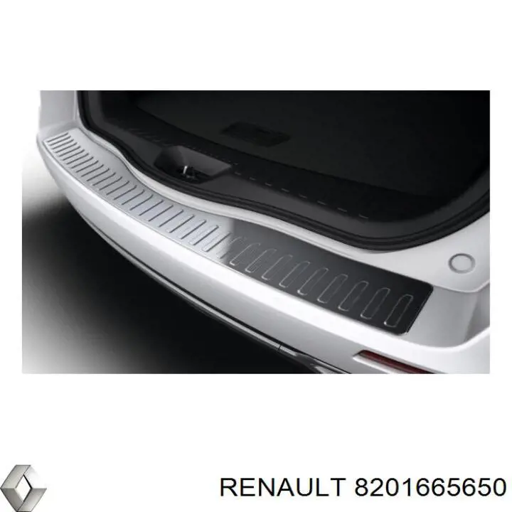 Купить 8201665650 Renault (RVI) Накладка бампера заднего верхняя защитная (ступень-подножка)