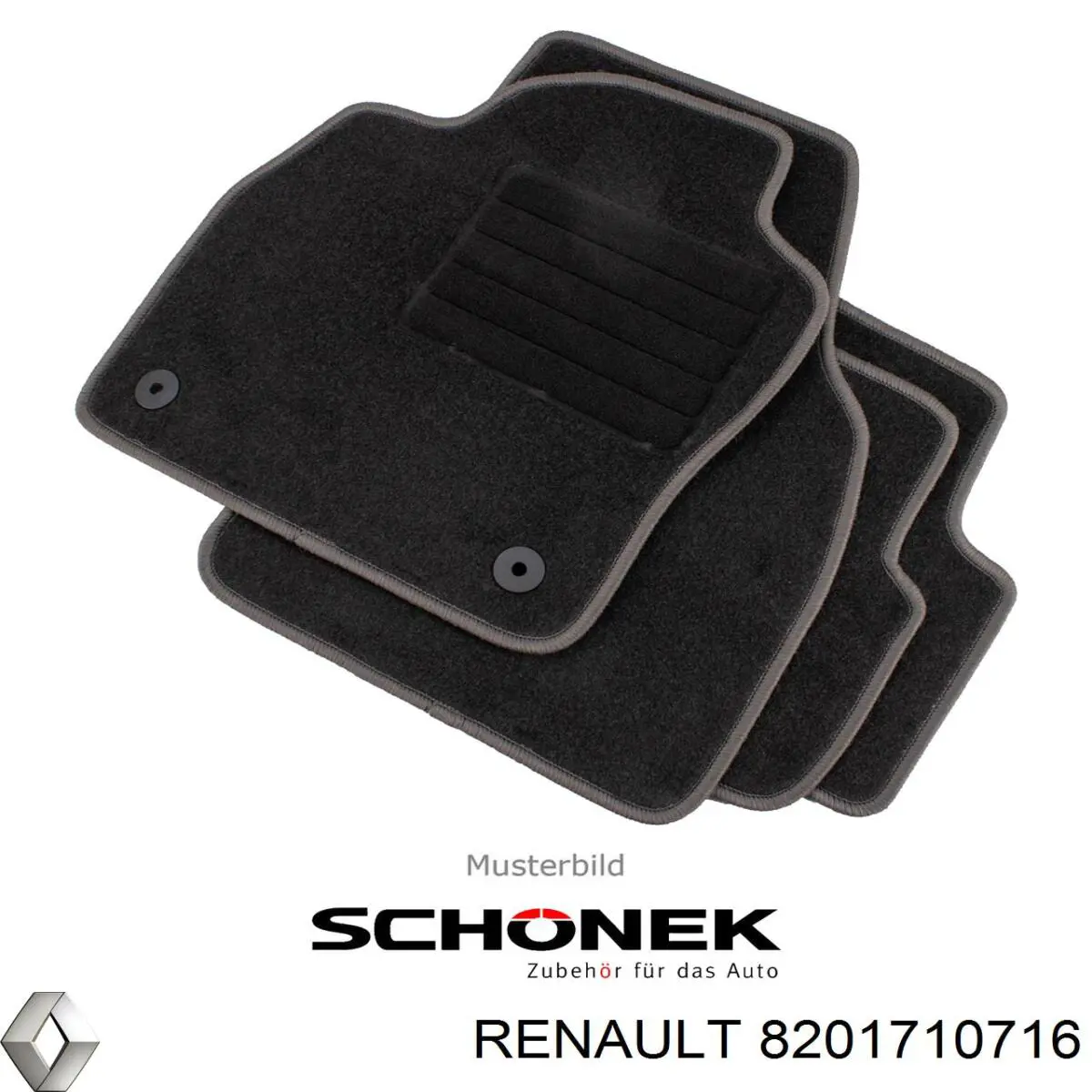 Комплект ковриков Renault (RVI) 8201710716 цена, от 69.67 USD